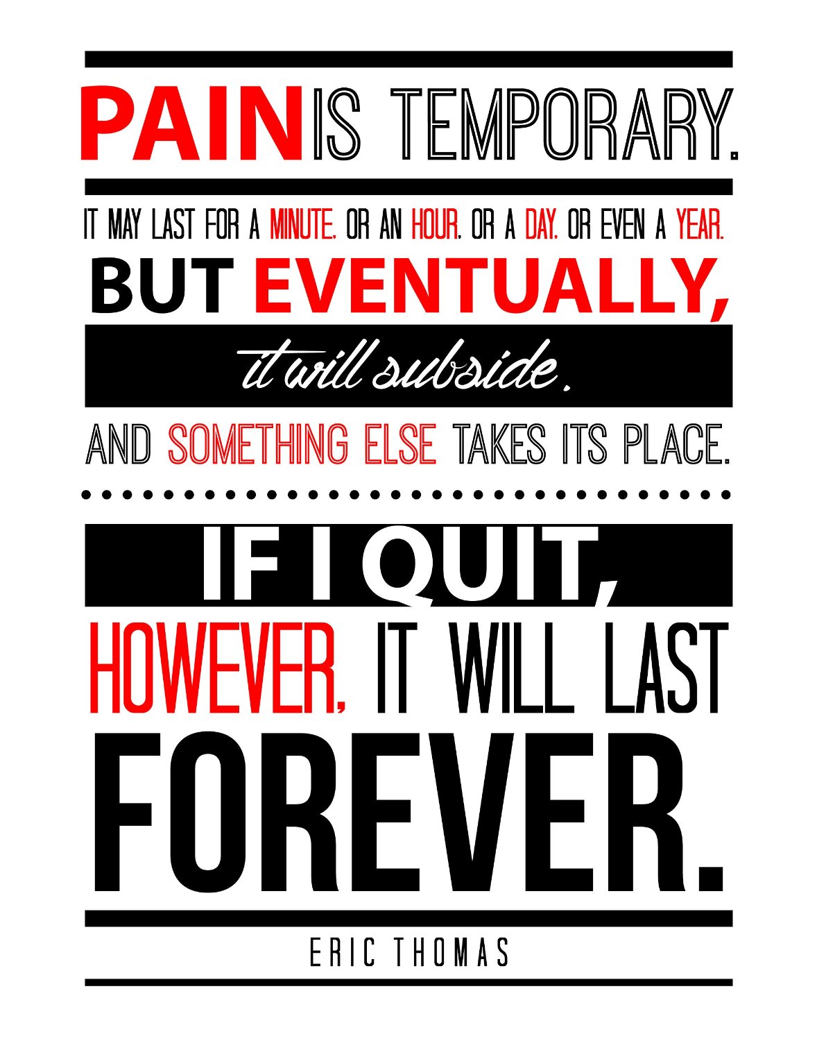 Pain Is Temporary Eric Thomas Daily Quotes Sayings Pictures
