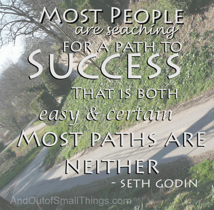 Most people are searching for a path to success that is both easy & certain. Most paths are neither. - Seth Godin