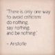 Avoid Criticism