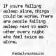Falling Asleep Alone