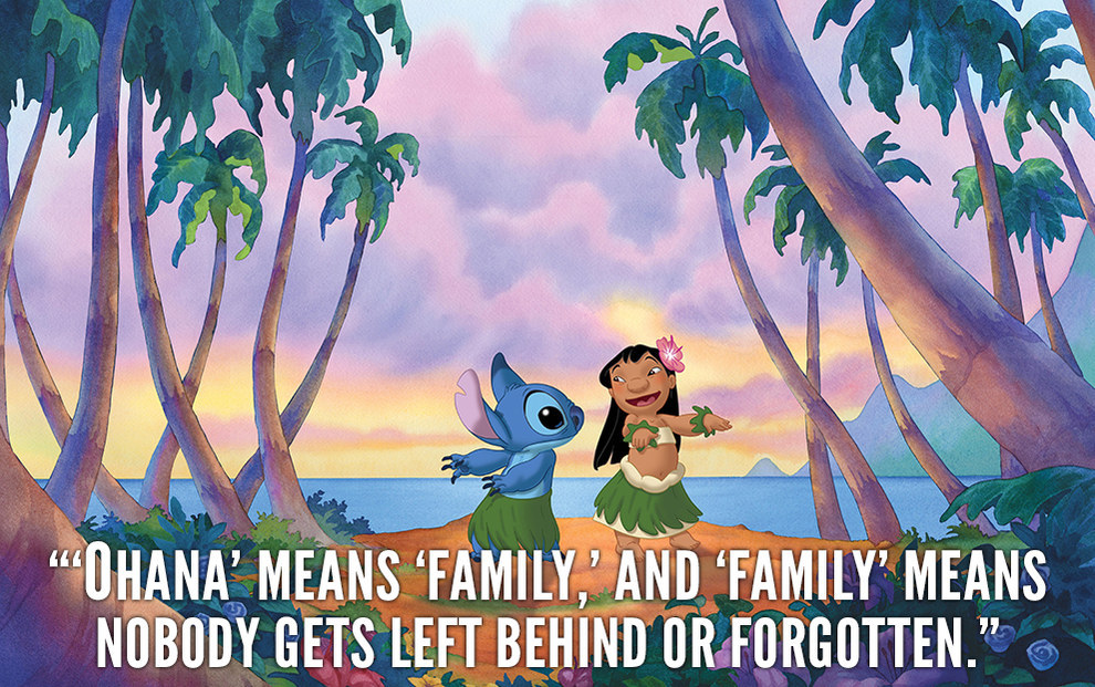 Family Means Nobody Gets Left Behind Lilo And Stitch Quotes Sayings Pictures