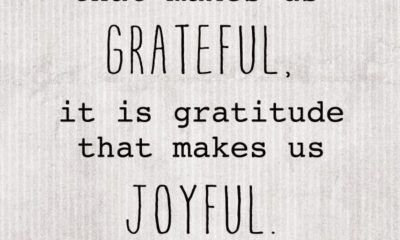 Gratitude Makes Us Joyful