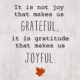 Gratitude Makes Us Joyful