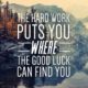 Hard Work Good Luck Motivational Daily Quotes Sayings Pictures