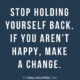 Holding Yourself Back