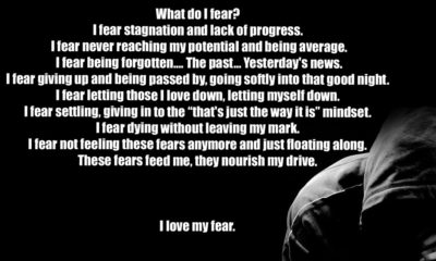 I Love My Fear Motivational Daily Quotes Sayings Pictures