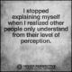 I Stopped Explaining Myself