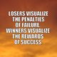 Losers Visualize Failure Motivational Daily Quotes Sayings Pictures