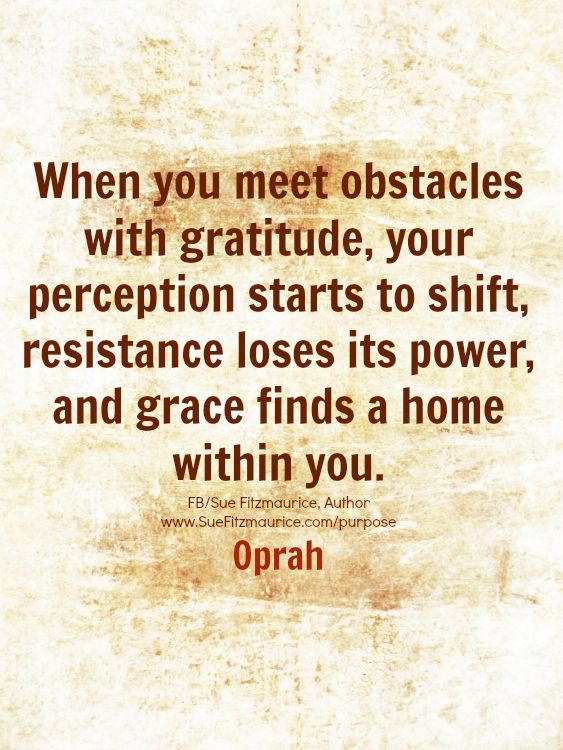 Meet Obstacles With Gratitude
