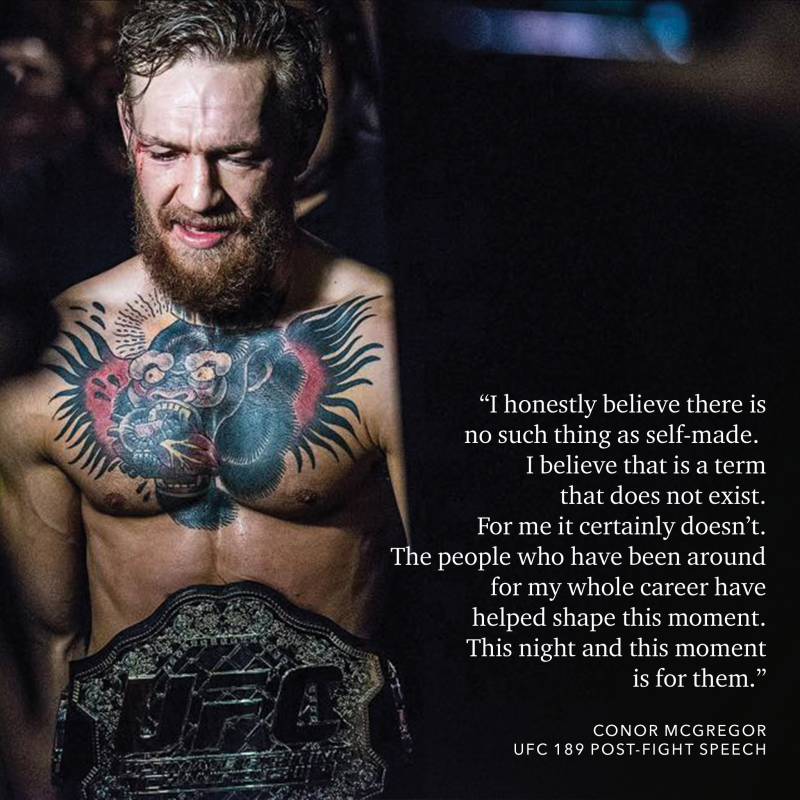 No Such Things As Self Made Conor Mcgregor Daily Quotes Sayings Pictures E1436876402346