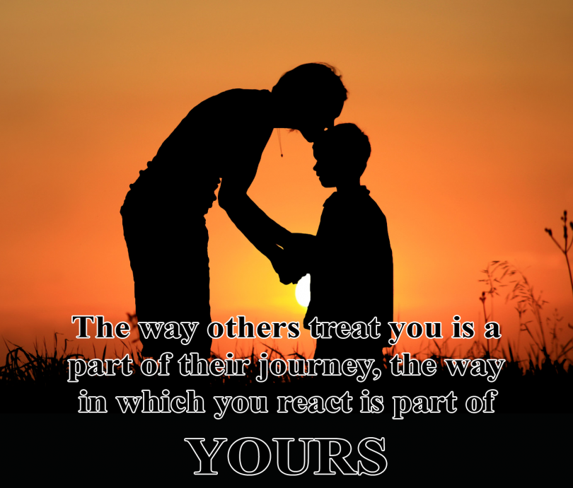 The way others treat you is a part of their journey, the way in which you react is part of yours.