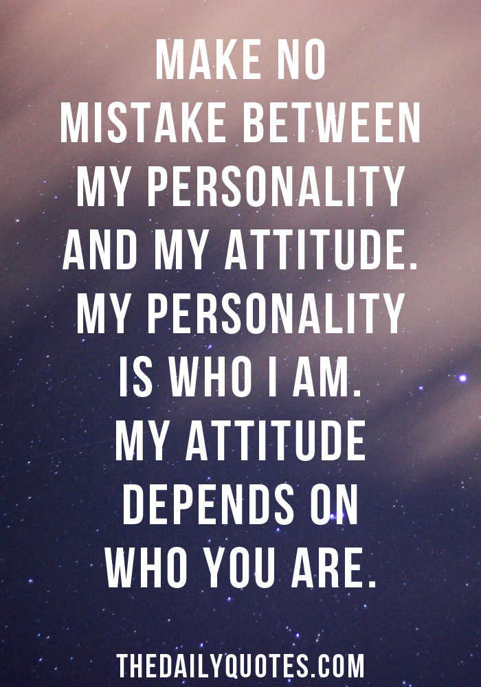 Personality Attitude