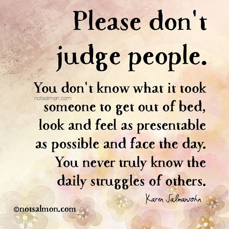 Please Dont Judge People