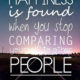 Stop Comparing Yourself