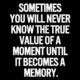 Value Of A Moment