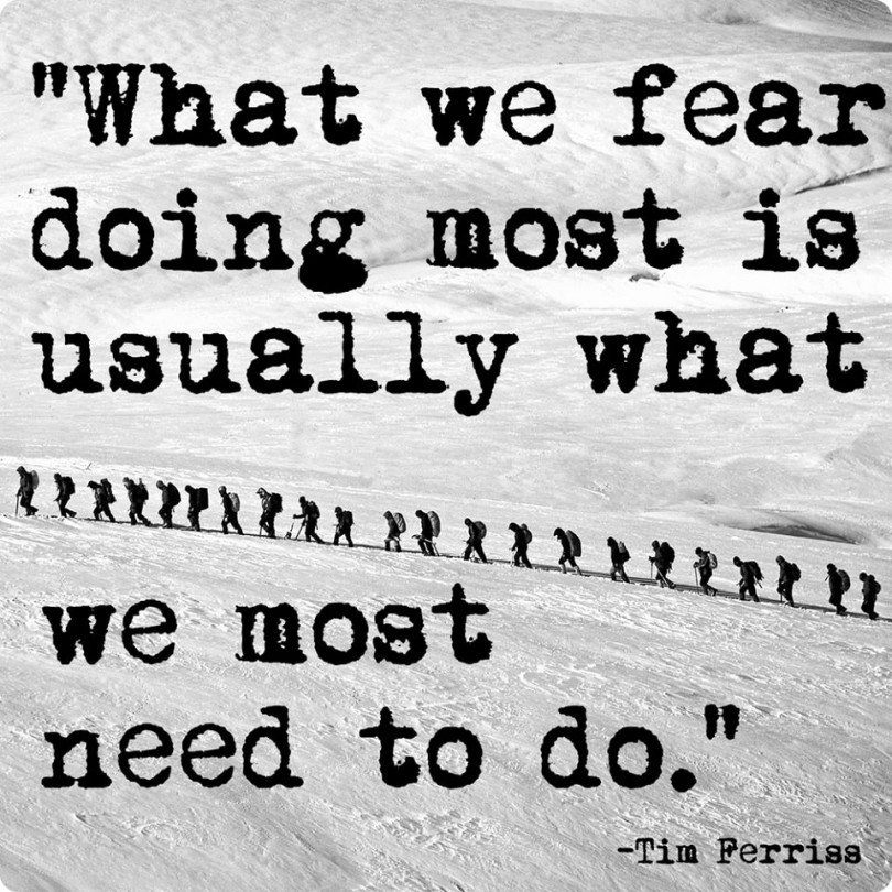 What we fear doing most is usually what we most need to do. - Tim Ferriss