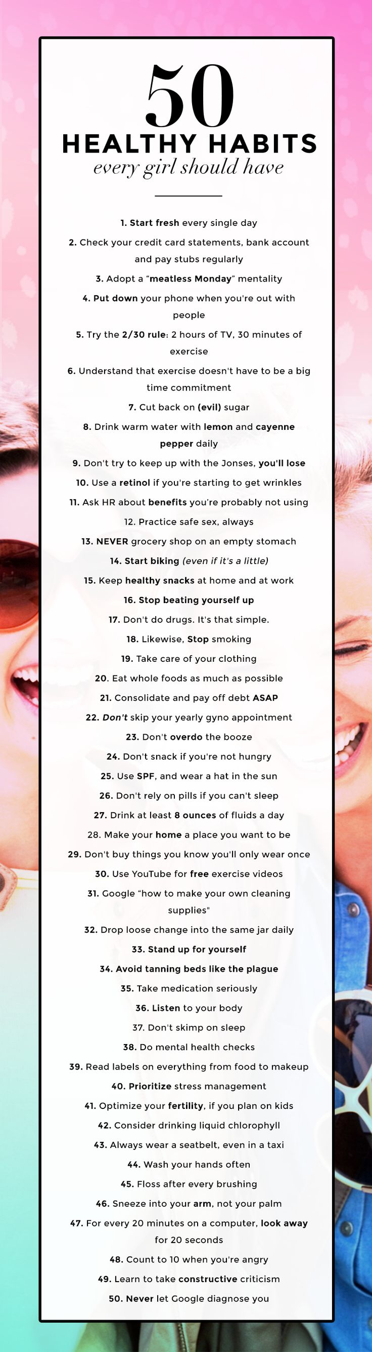 50 Healthy Habits