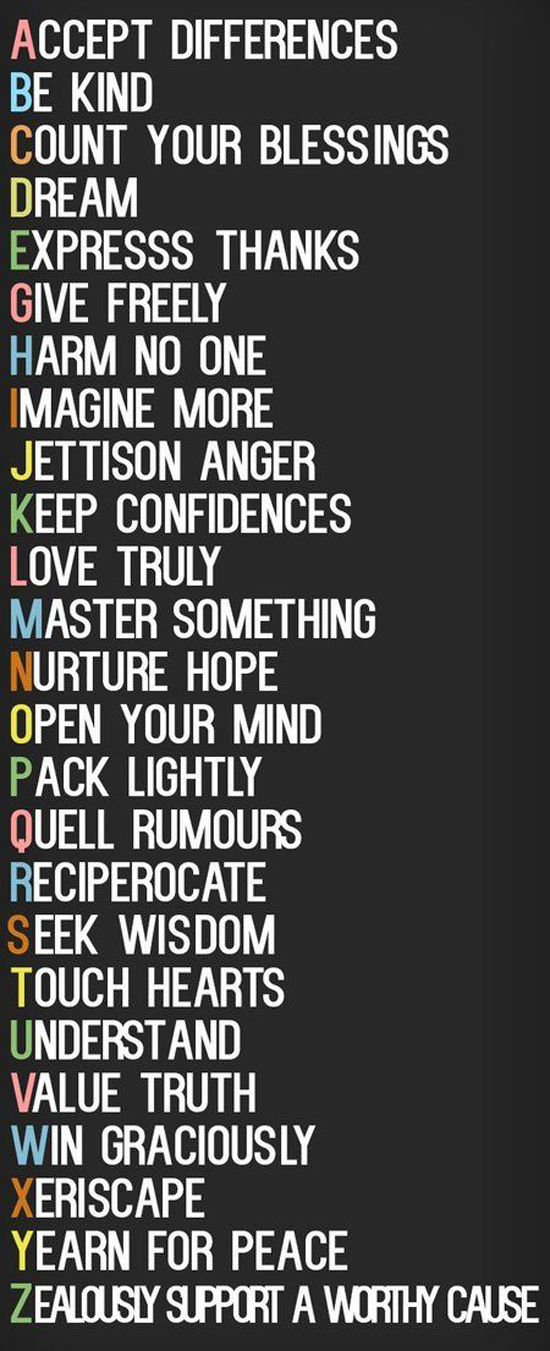 A To Z Of Life Lessons