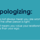 Apologizing