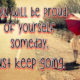 Be Proud Of Yourself