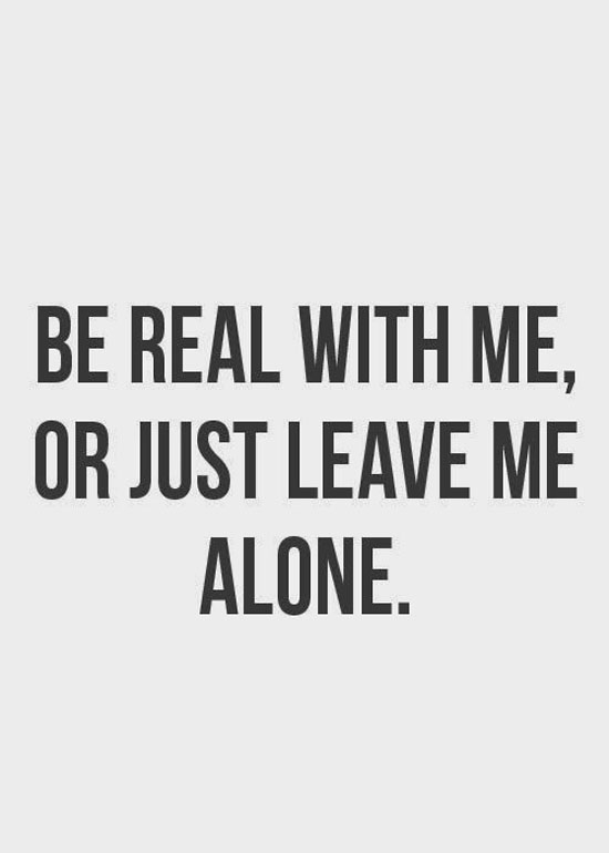 Be Real With Me