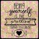 Being Yourself