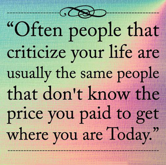 Criticize Your Life