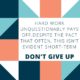 Dont Give Up