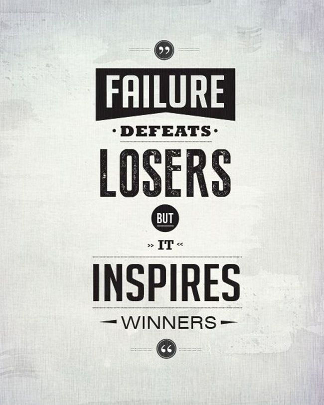 Failure Defeats Losers