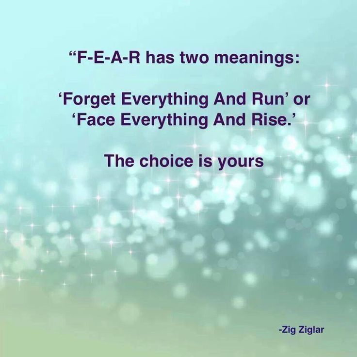 Fear Has Two Meanings