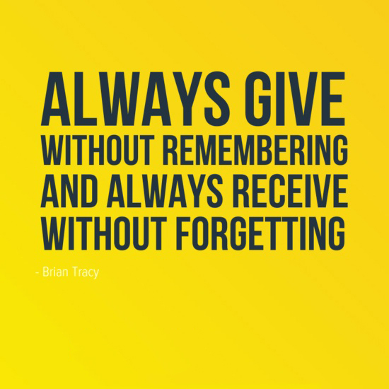 Give Without Remembering