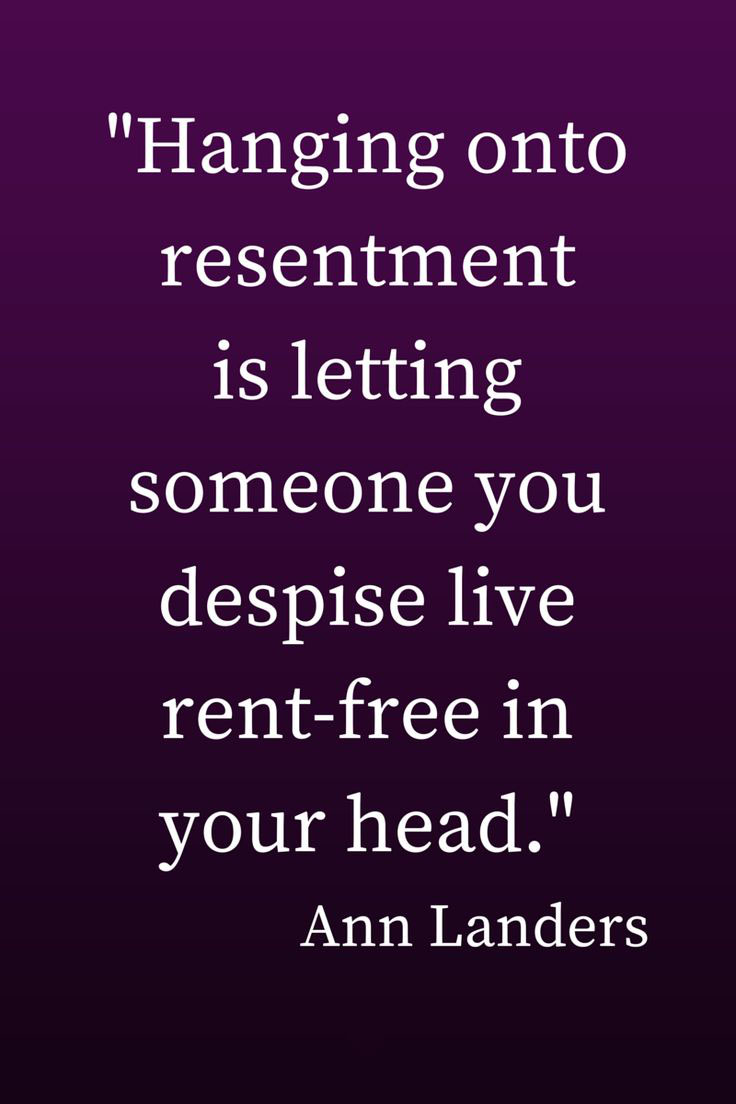Hanging Onto Resentment