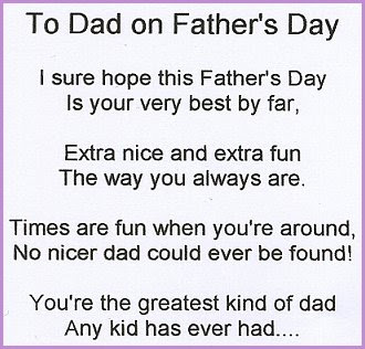happy fathers day poem