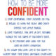 How To Be More Confident