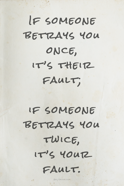If Someone Betrays You