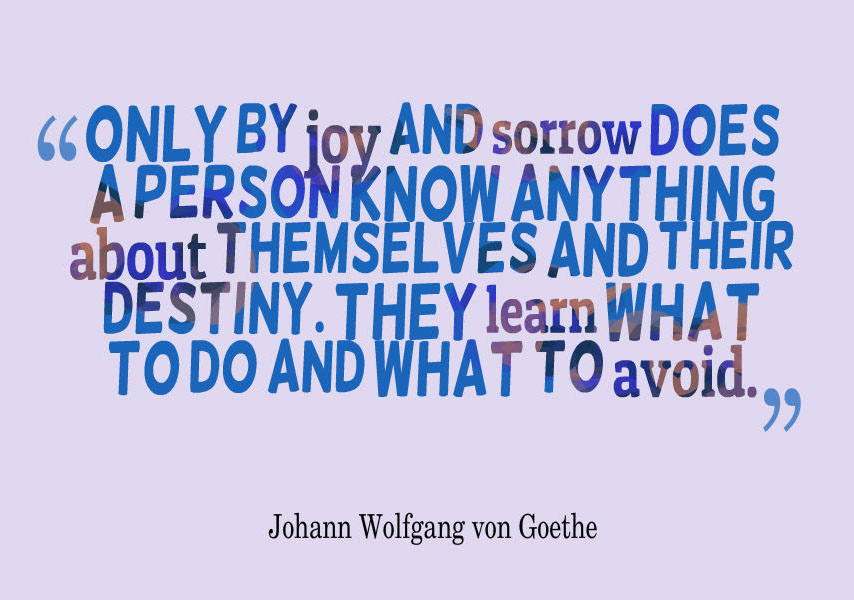 Joy And Sorrow Johann Wolfgang Von Goethe Quotes Sayings Pictures