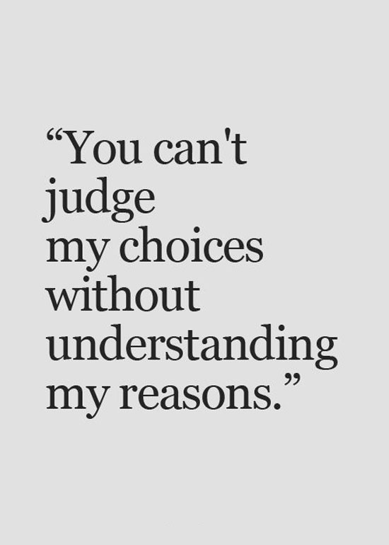 Judge My Choices