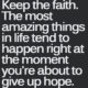 Keep The Faith