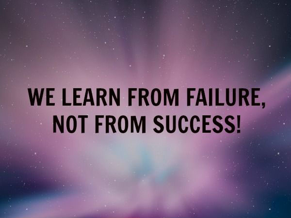 Learn From Failure