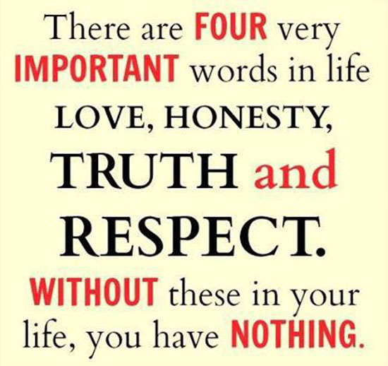 Love Honesty Truth Respect