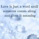 Love Is Just A Word