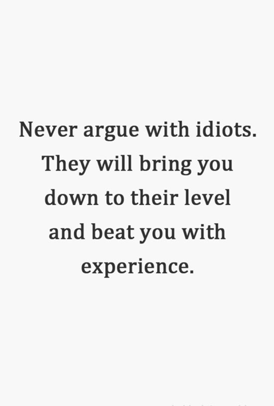 Never Argue With Idiots