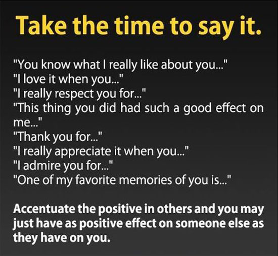 Take The Time To Say It