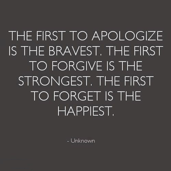 The First To Apologize