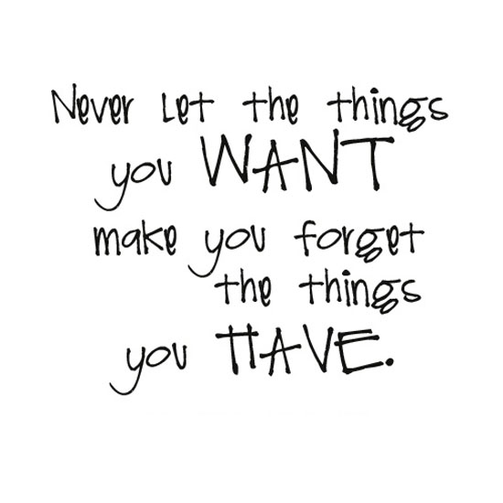 The Things You Want