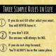 Three Simple Rules