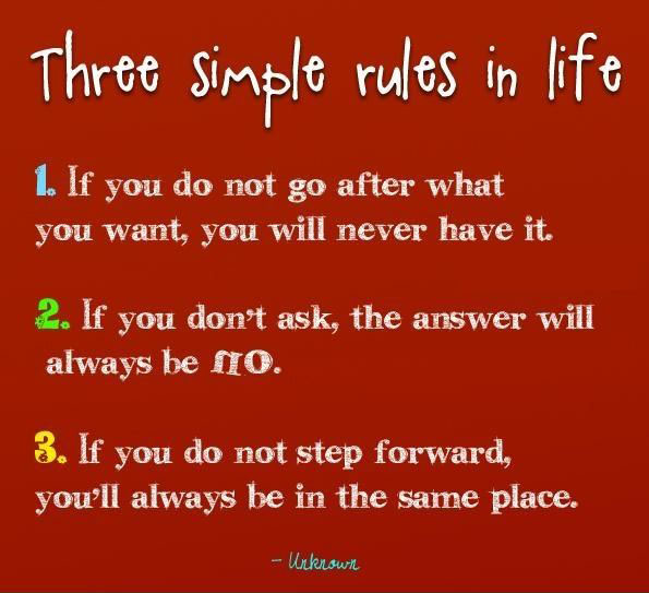 Three Simple Rules In Life