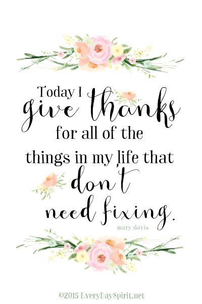 Today I Give Thanks