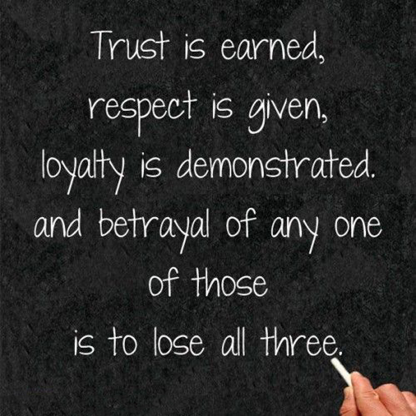 Trust Is Earned