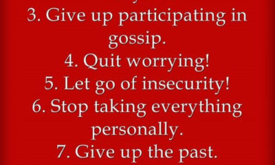 10 Things To Give Up